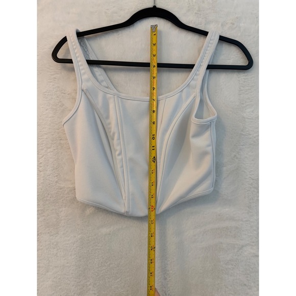 Princess Polly Tops - Princess‎ Polly White Corset Crop Top Sleeveless Zipper Back US 2